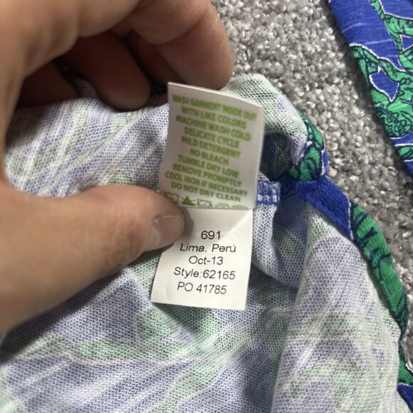 Lilly Puiliter Tunic Top Womens Small Hoodie Elephant Embroidery Beach Pool - Picture 5 of 12